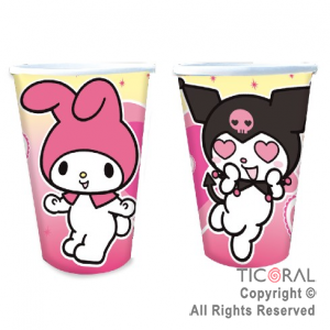 KUROMI VASO POLIPAPEL x 8